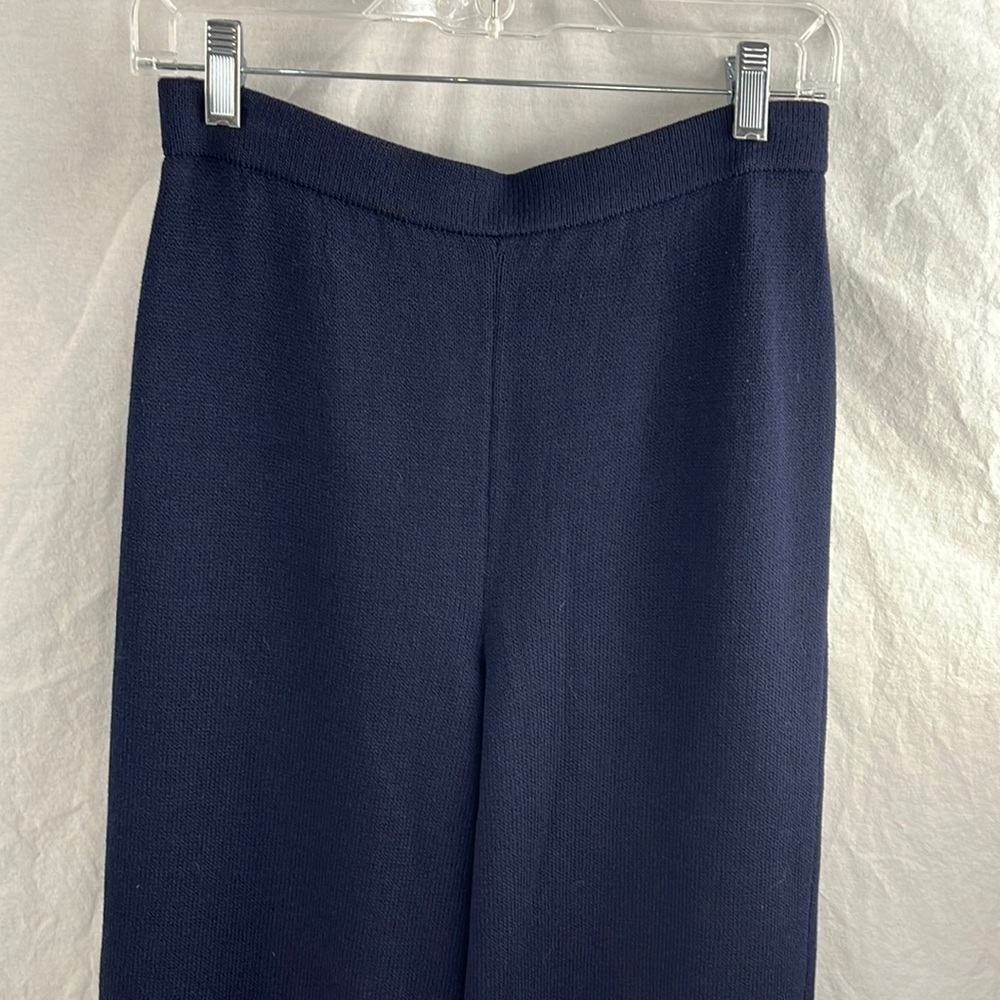 St. John Blue Wide Leg Pants with Tailored Fit